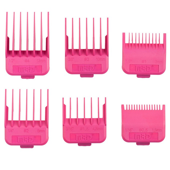Набор насадок для машинок MRD (1,5, 3, 4,5, 6, 10, 13 мм) N-MRD-PINK
